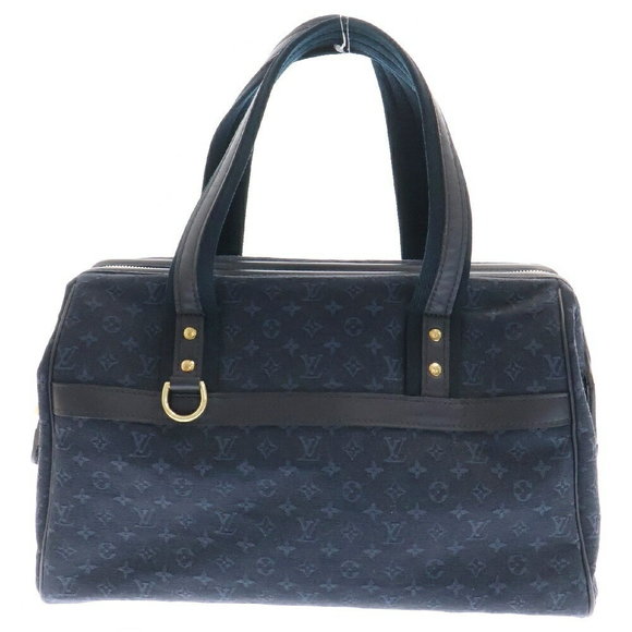 Louis Vuitton GM Denim Tote Josephine Monogram Blue Boston Bag Navy - Picture 1 of 6